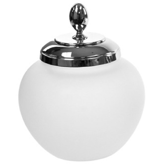 Bathroom Jar Round Frosted Crystal Glass Cotton Ball Jar Windisch 88577MD